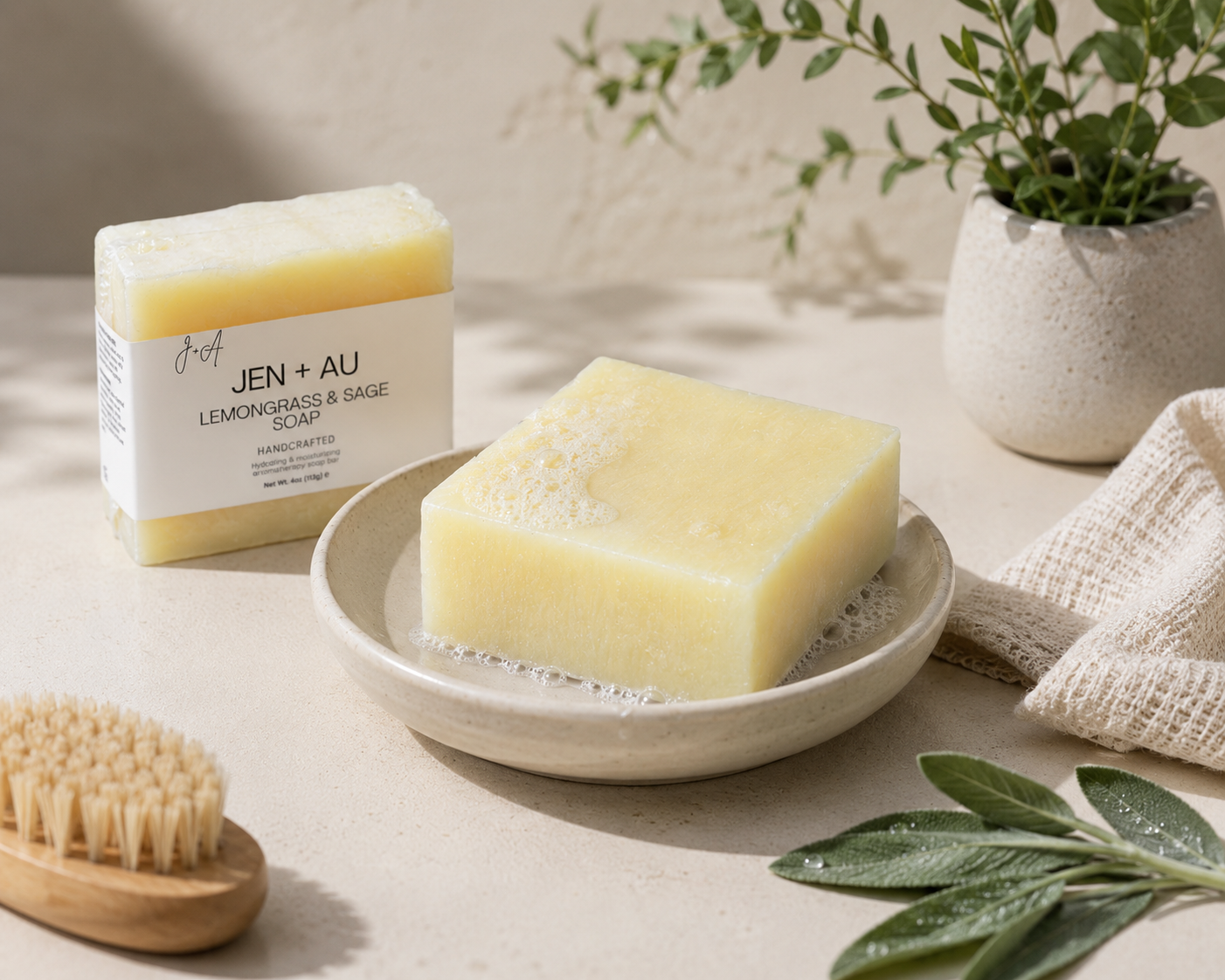 Lemongrass & Sage Natural Bar Soap