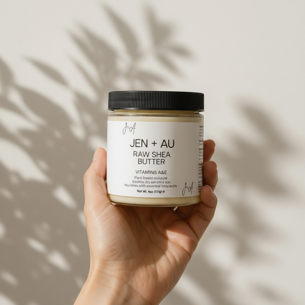 Hand holding jar