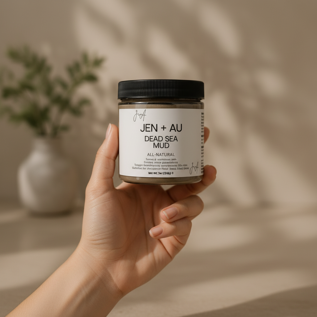 Hand holding jar