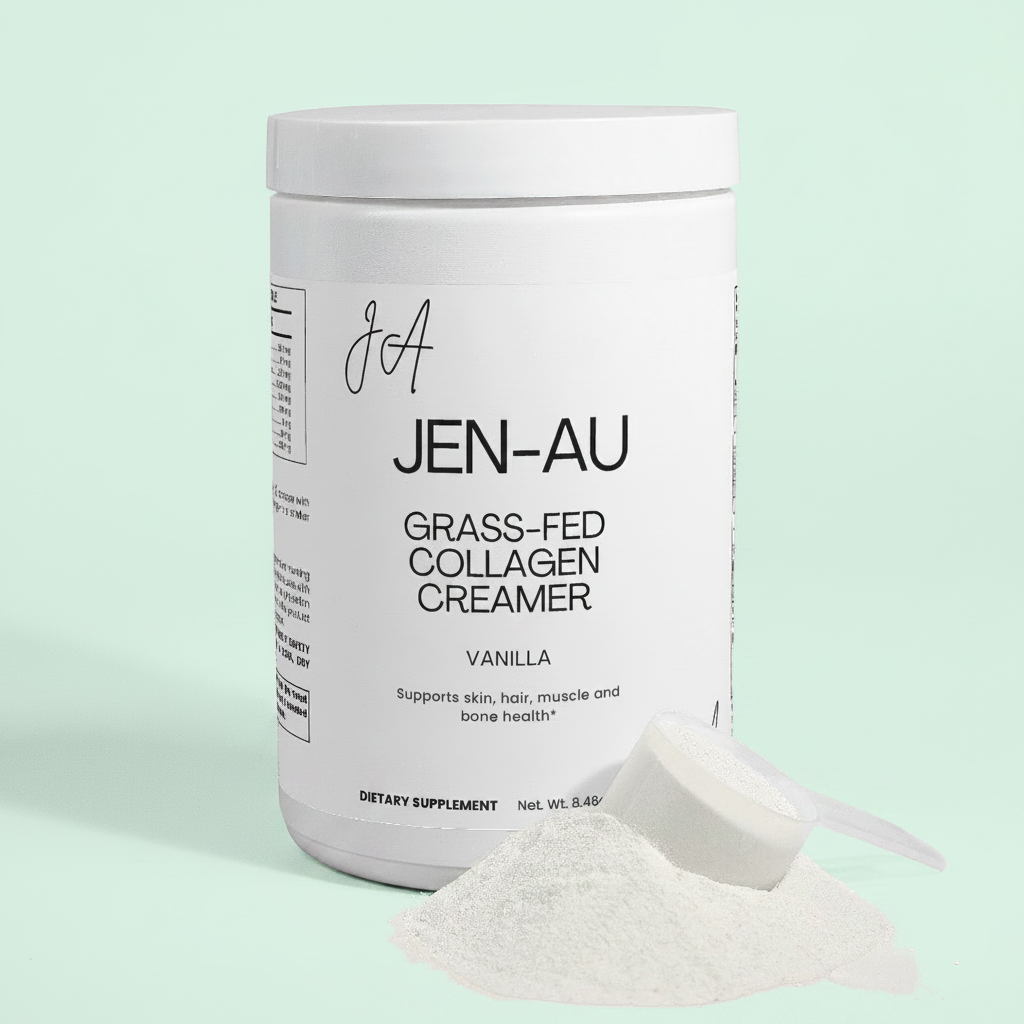 Jen-Au Collagen Creamer with Mint Background