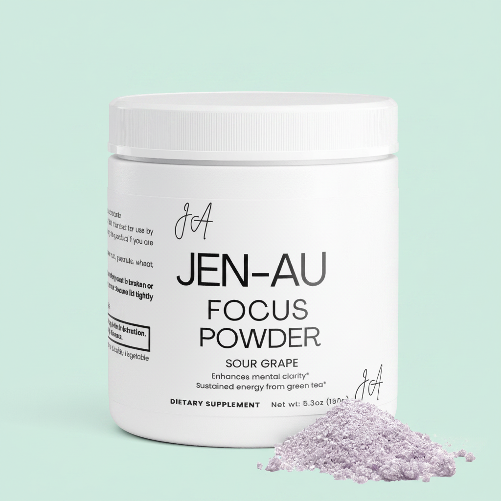 Jen-Au Focus Powder Sour Grape with Mint Background
