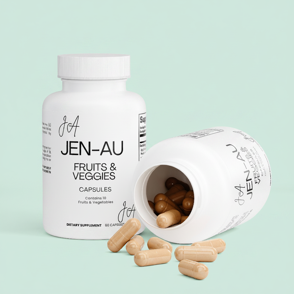 Jen-Au Fruits & Veggies Capsules – Mint Background