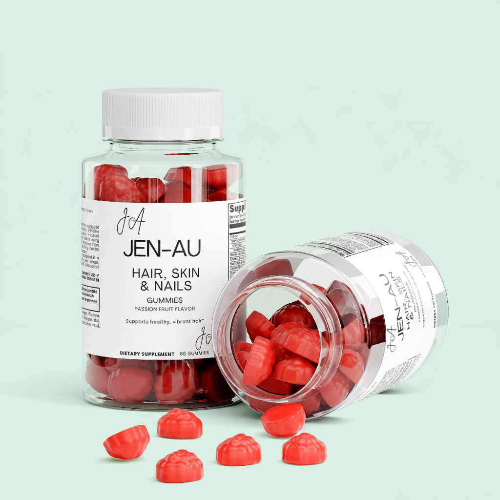 Jen-Au Hair, Skin & Nails Gummies – Mint Background