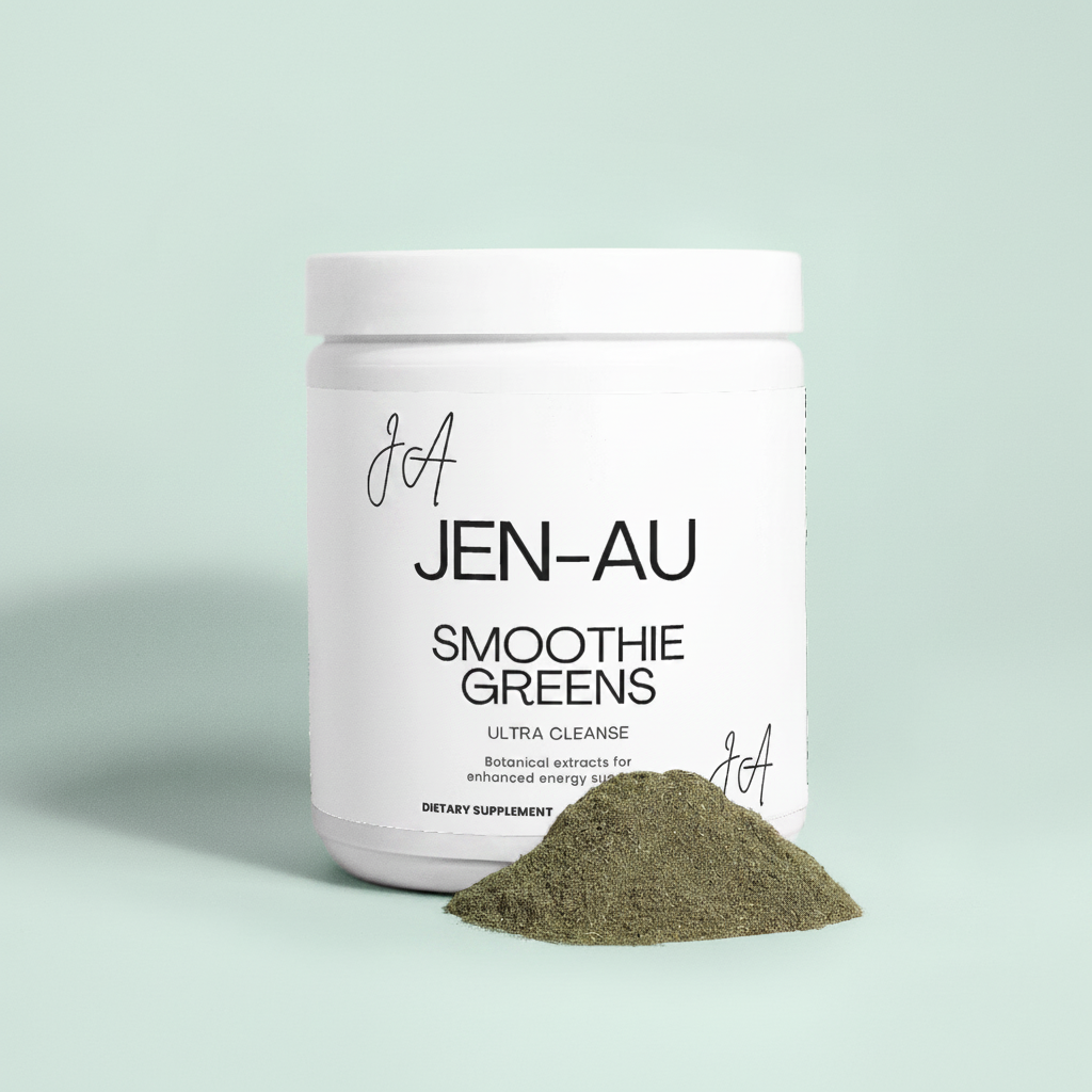 Jen-Au Smoothie Greens – Mint Background