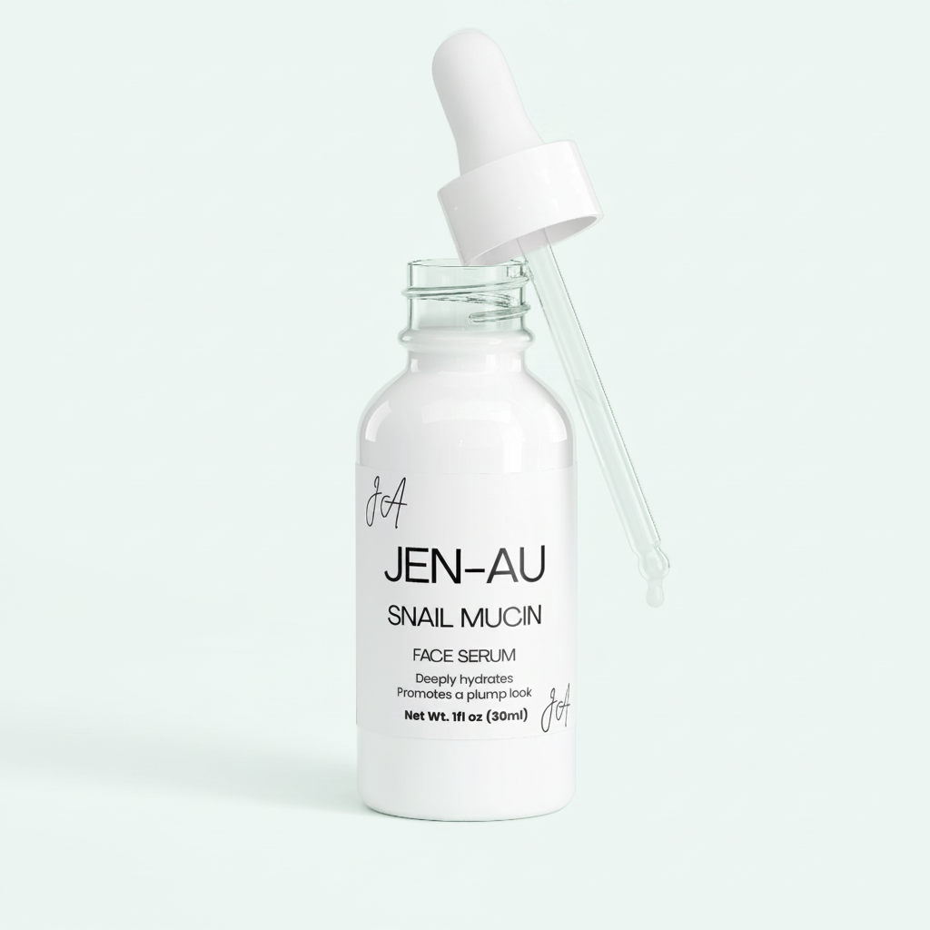Jen-Au Snail Mucin Face Serum – Pale Mint Background