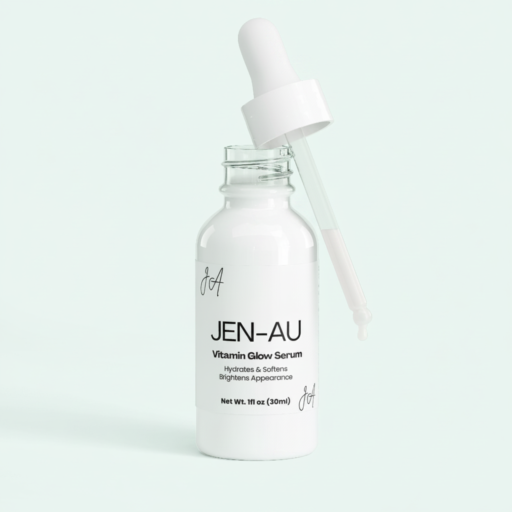 Jen-Au Vitamin Glow Serum – Pale Mint Background