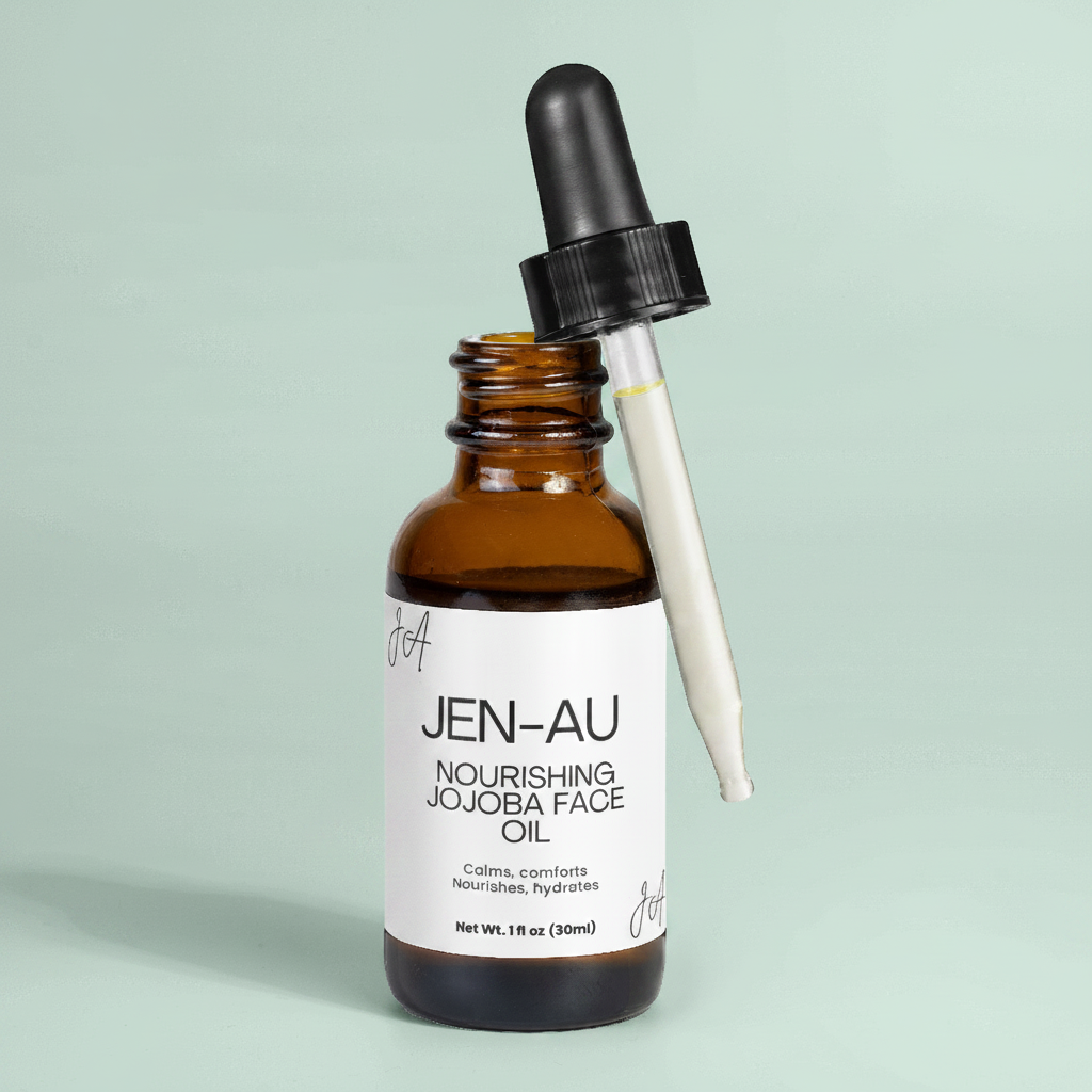 Nourishing Jojoba Face Oil – Mint Background