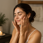 Woman face scrub